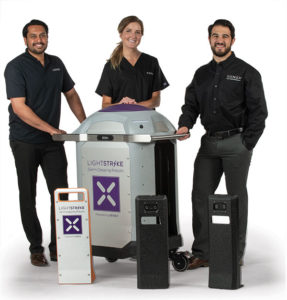 Xenex Employees with LS6 LightStrike Robot